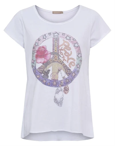 Marta du Chateau - MDCMarie T-shirt - Multi Peace